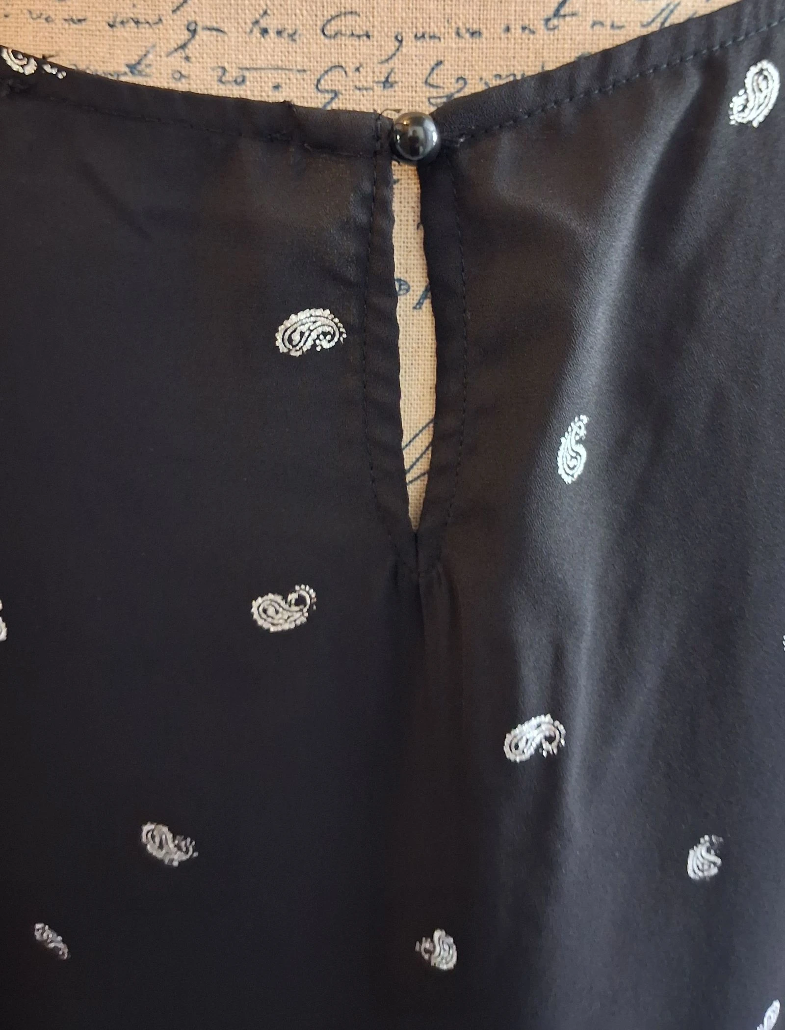 Black blouse with silver collar and patterns – photo 6
